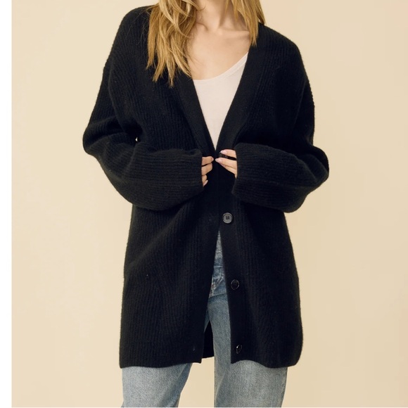One Grey Day Pacific Cashmere Cardigan - Black
